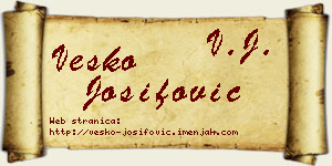 Vesko Josifović vizit kartica